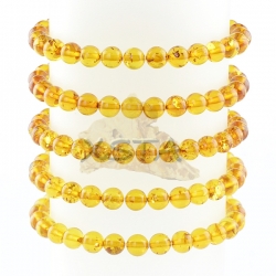 Cognac round beads amber bracelet